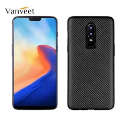 Vanveet мягкие чехлы для OnePlus 6 силиконовый чехол для One Plus 6 Чехол из углеродного волокна задняя крышка Чехлы Coque корпус для OnePlus6