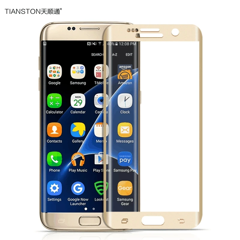 

TIANSTON Screen Protector for Samsung Galaxy S6 S7 Edge S8 S9 Plus Note 8 Tempered Glass 3D 9H Ultra Thin Full Cover Front Film