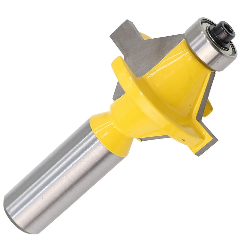 2Pc 1/2" Shank 120 Degree Edge Banding Router Bit Set V-Design Tongue & Groove plate splicing knife woodworking cutter