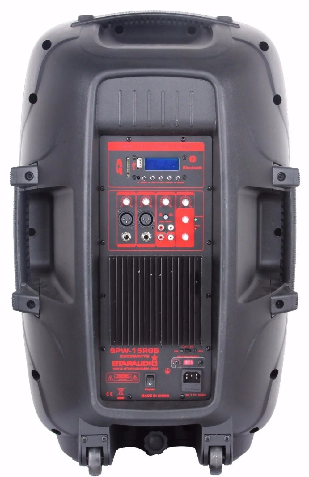 2500W 15inch FM LED RGB Light Stage Speaker  (2)