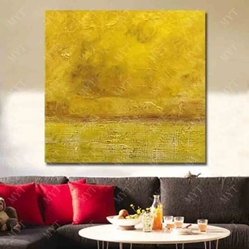 

High Quality Abstract Yellow Painting On Canvas Home Decoration Wall Art Painting Cheap Modern Canvas Pictures No Framed