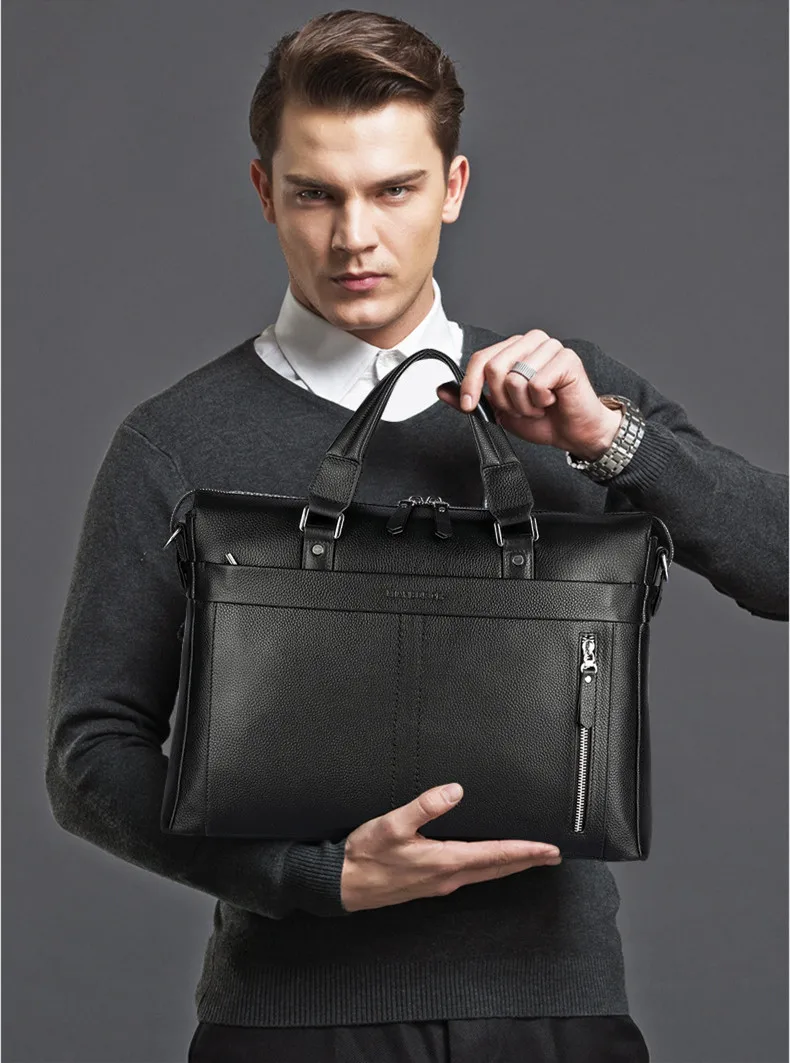 100% коровьей для мужчин's Портфели Бизнес сумки пояса из натуральной кожи модные плеча сумка бренд дизайн мужской