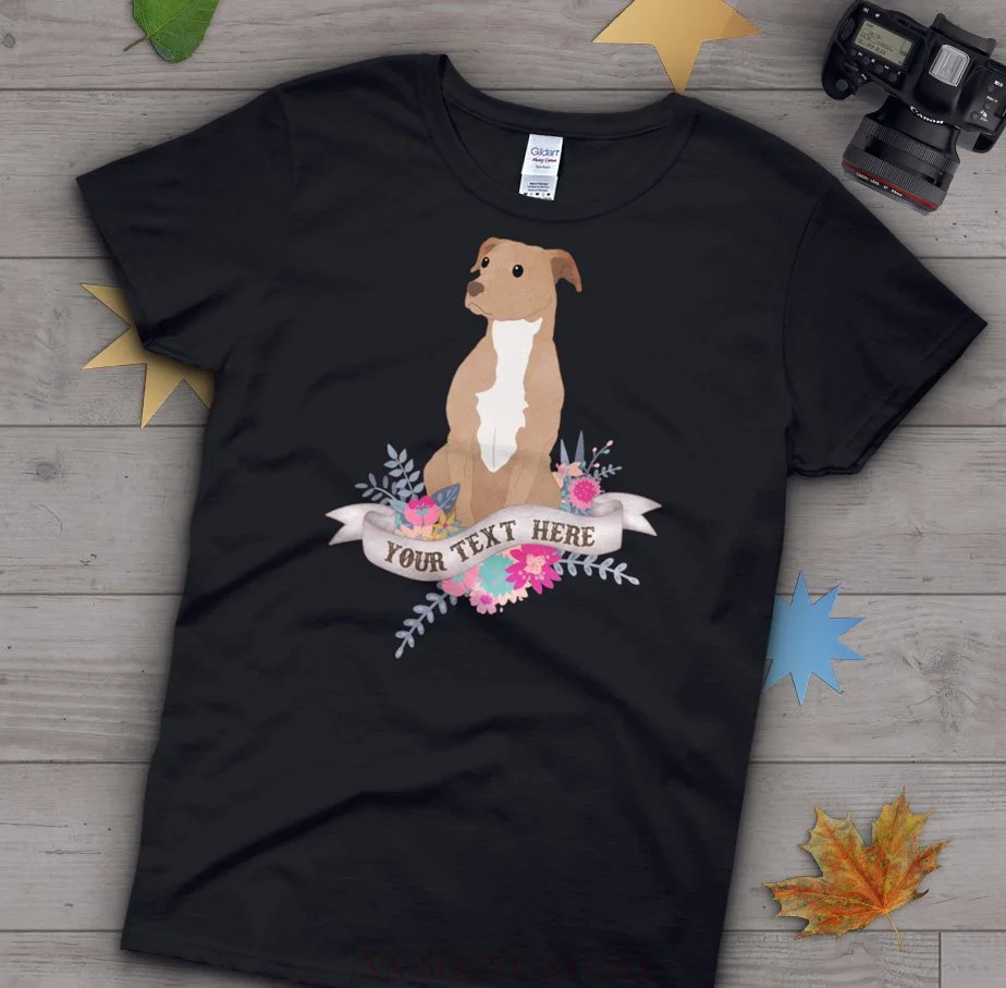 

Custom Pit Bull Shirt Women Men Personalized Pitbull Lover Gift Cute Dog T-shirt Proud Pit Bull Mom Pit Bull Lover Tshirt