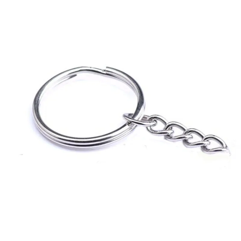 

THLIVEOU 5pcs/pack Men's Keychain 25mm Key Holder Stainless Steel Keyring Rhodium Plated Car Key Chain Accessories for Women