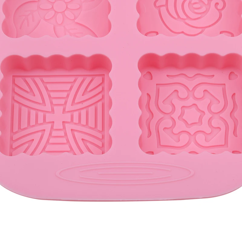 Food Grade 6 Holes Silicone Moon Cake Mold DIY Cake Chocolate Cookie Soap Jelly Handmade Tools Kitchen Baking Supply