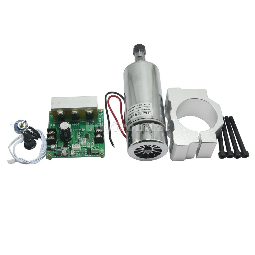

CNC ROUTER MILLING Air Cooled 0.4KW Spindle Motor & PWM Speed Controller & Mount