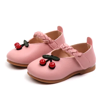 

2018 new style new soft girls shoes sweet cute children baby girls children's shoes children's leather flat shoes 12-15.5cm