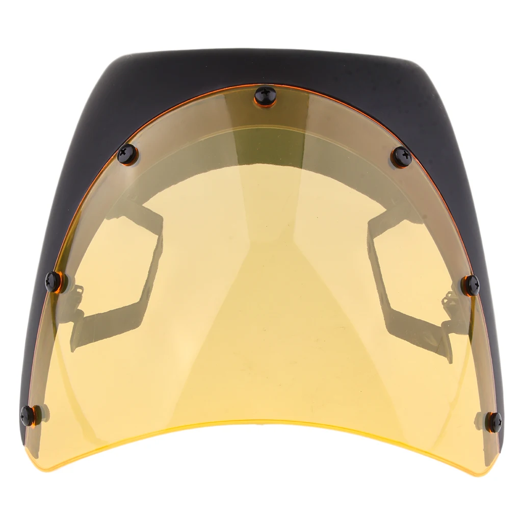 Motorcycle Headlight Fairing Wind Screen Cover Fits 16cm-18cm Headlamp Plastic Headlight Fairing Screen for Retro Cafe Racer 