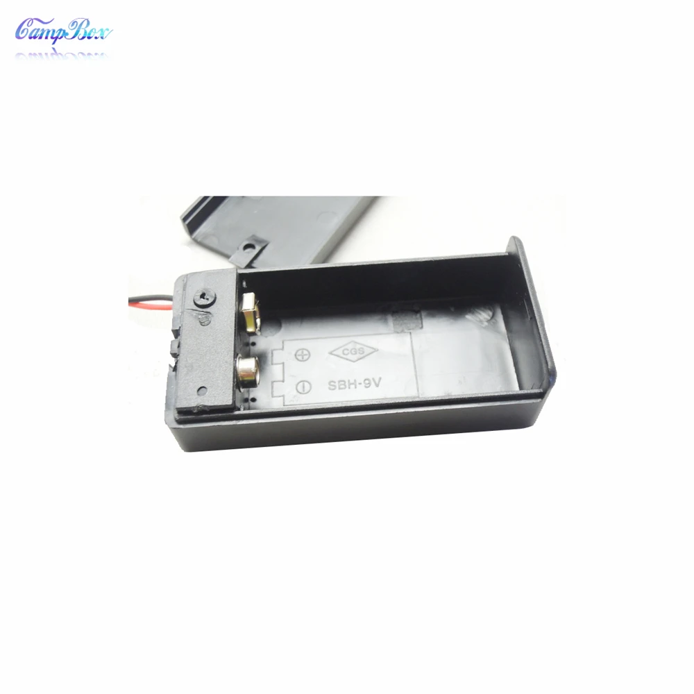 10Pcs 9V PPP3 Battery Case Holder Socket Wire Junction Box With Wires Switch Cover