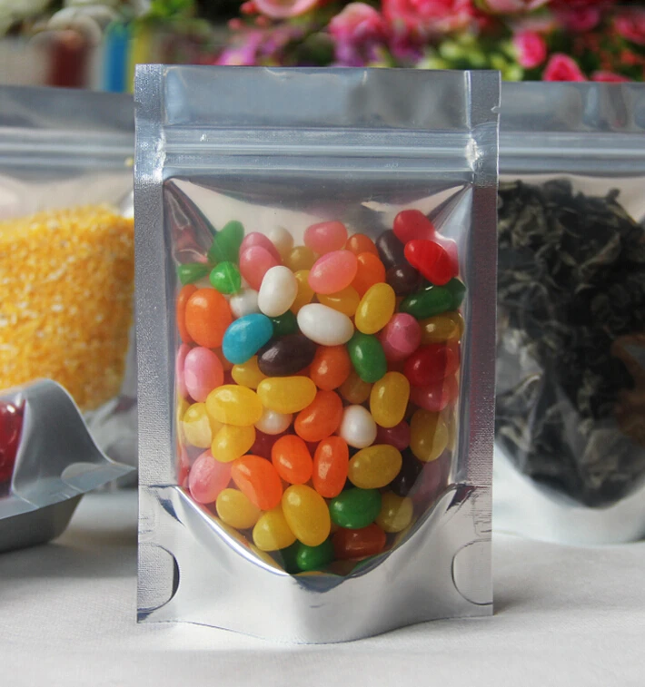 aluminium foil zip lock bag for candy food packaging bag ...