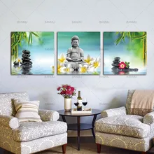 

3 Panels Unframed Canvas Photo Prints Buddha Wall Art Picture Canvas Paintings Wall Decorations Artwork Giclee Paintings