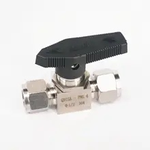 304 нержавеющая сталь Компрессионный фитинг запорный шаровой клапан 915 PSI Q91SA PN 6,4 подходит для 1/" дюймовых O/D труб