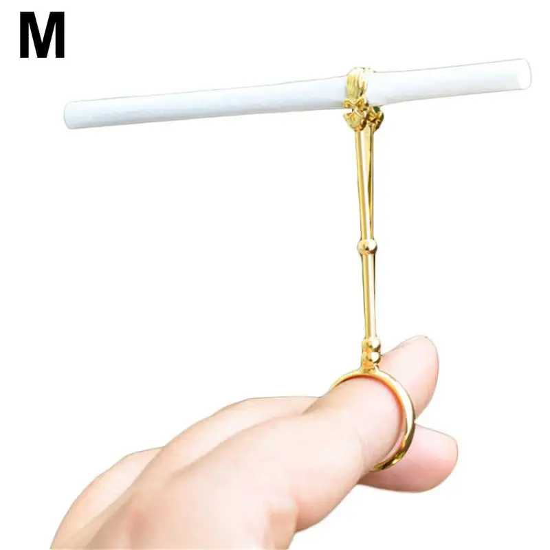 Держатель для сигарет кольцо инновационный Премиум ручной свободный палец для курения держатель для сигарет для мужчин женщин курильщик - Цвет: Gold