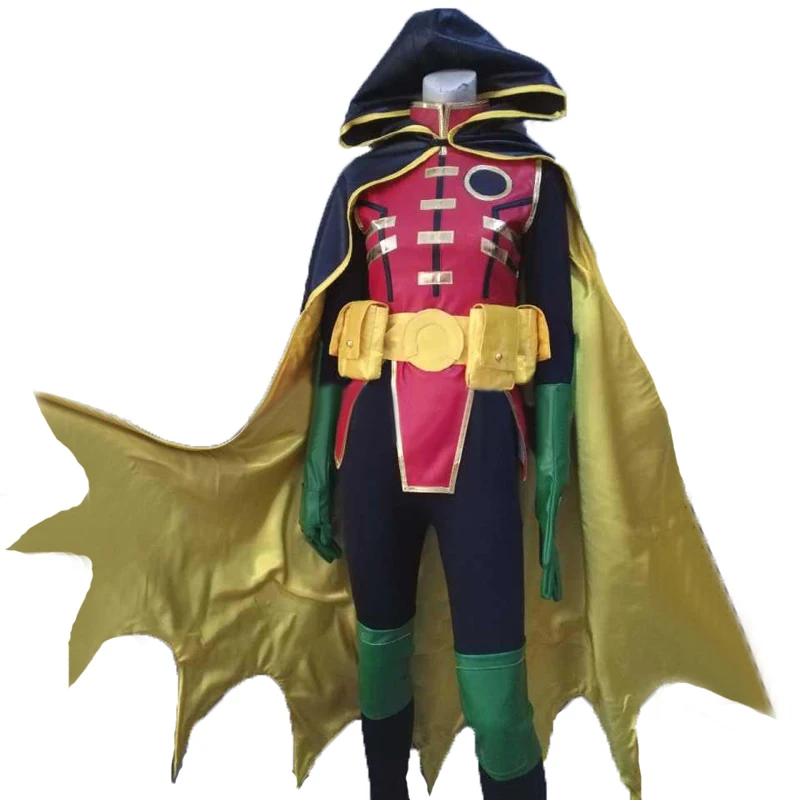 

Batman Comics Young Justice CosplayRed Robin Tim Drake Damian Timmy Halloween Uniform Cosplay Costume Custom Made Any Size