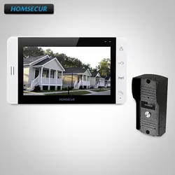 Homssecur 7 "видео домофон вызова системы + металлический корпус камера для дома/квартира 1C1M: TC031 камера TM703-W мониторы (белый)