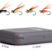 Яркие летающие насекомые рыболовные крючки для реки или озера, чтобы ловить воду поверхности рыбы 40 шт. в коробке