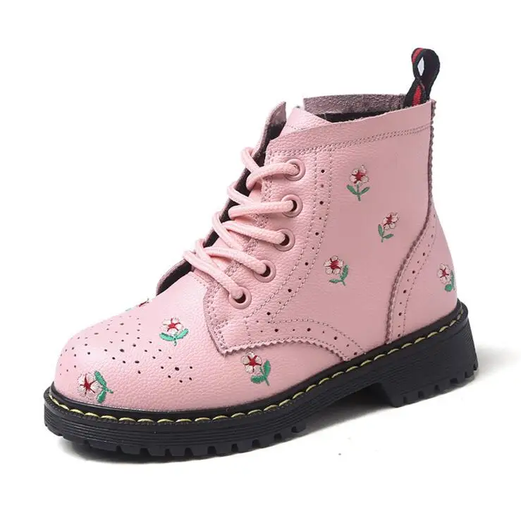

100% Real leather children's shoes 2018 autumn new children's boots Korean fashion boys girls single boots children Martin boot