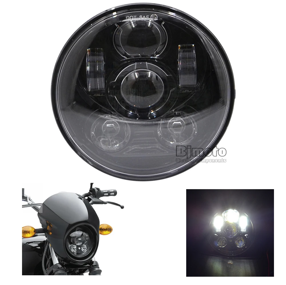 

BJGLOBAL 5.75 Inch LED Headlight Lamp Motocycle Projector Daymaker Light Bulb High/Low Beam for Harley FXSB, FXSBSE, FXST FXSTB