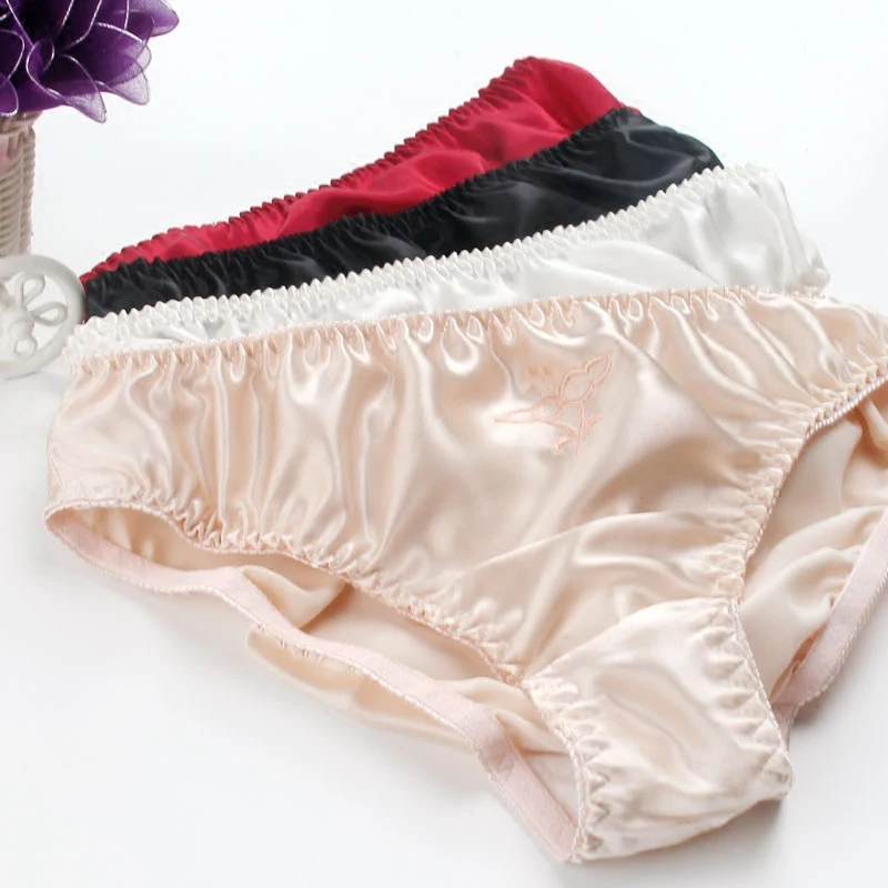 Распродажа! Трусики женские из натурального шелка с заниженной талией M/L/XL/XXL|silk