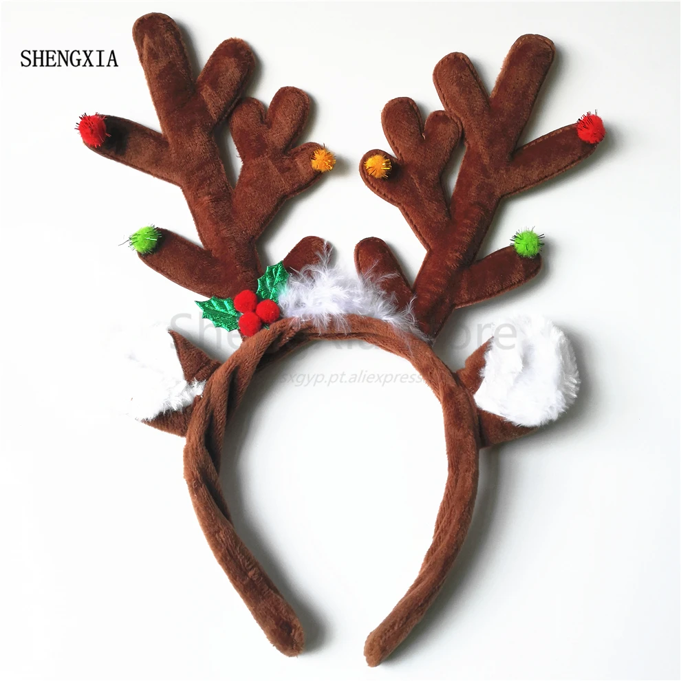 

Christmas antler headband Christmas home party hair accessory accessories antler tiara headband for holiday celebration