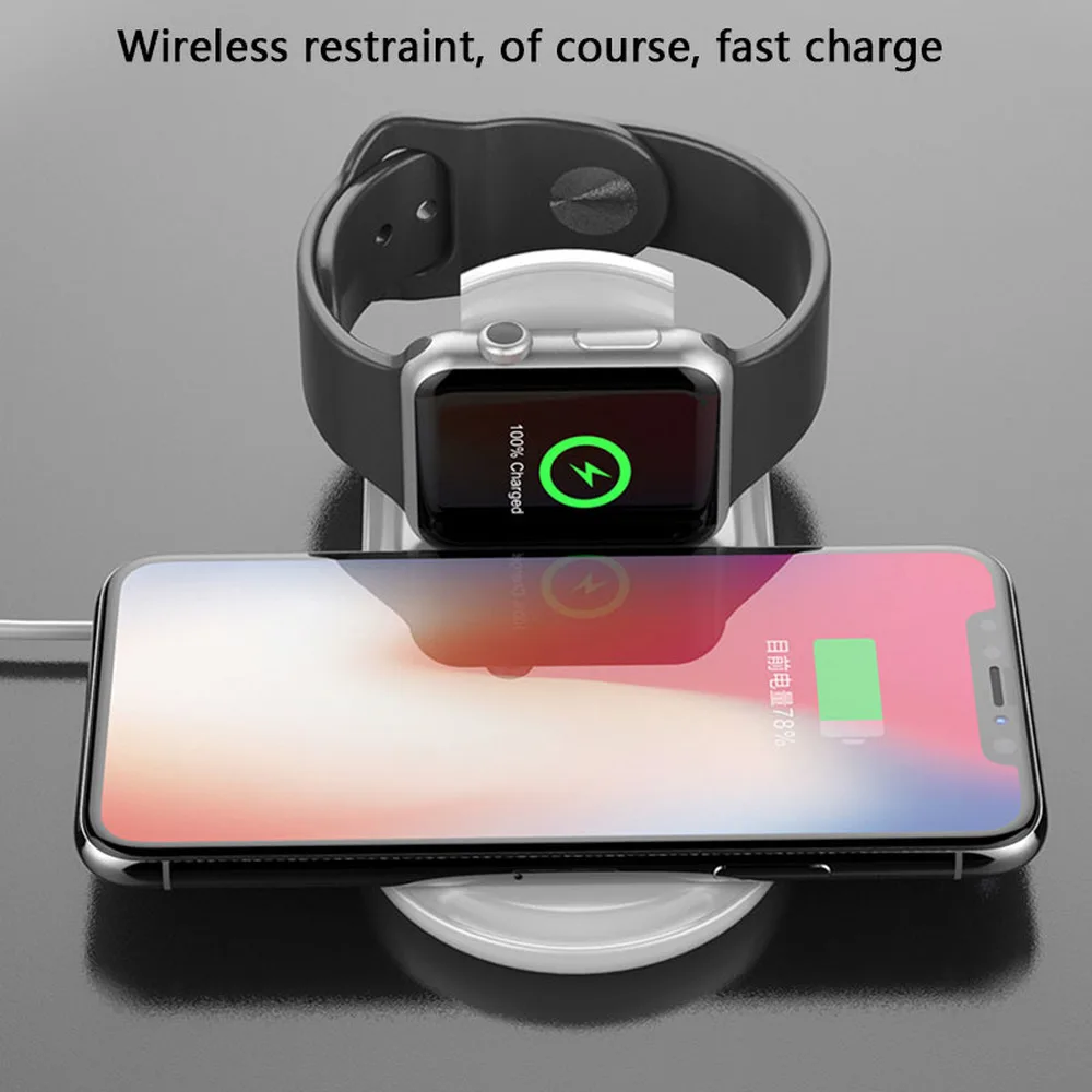 

Wireless Charger for IPhone X 8 XR XS Max for Apple I Watch 2 3 10W Qi Wireless Charge for Samsung S7 S8 S9 Plus Note 8 9