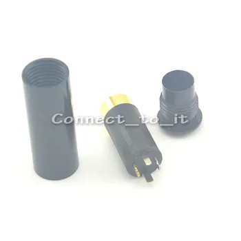

100 Pieces Black Audio Connector For 4mm Cable 2.5mm 4 pole Female Speaker cable Connector Adapter