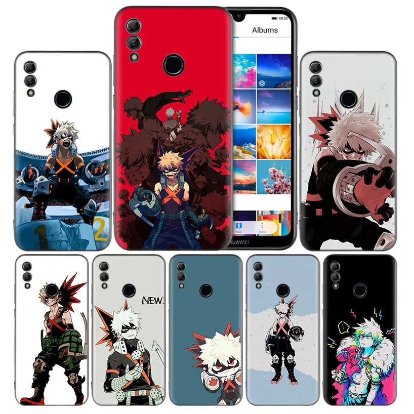 

My Hero Academia Black Silicone Case Cover for Huawei Honor 8X 8C 8A 8S 10 10i Lite Play V20 Y9 Y7 Y6 Y5 Prime 2018 2019