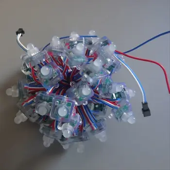 

500X DC12V input WS2801IC 12mm square shape addressable led pixel string light express free shipping