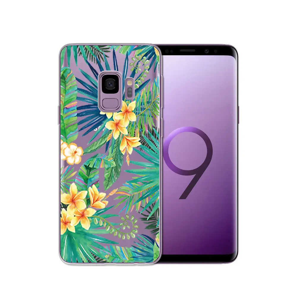 Painted Fundas FOR Samsung Galax s5 S6 S7 S8 S9 Soft TPU Phone Cover FOR Samsung S6 edge S8 Plus S9 Plus Clear Silicone cases (12)