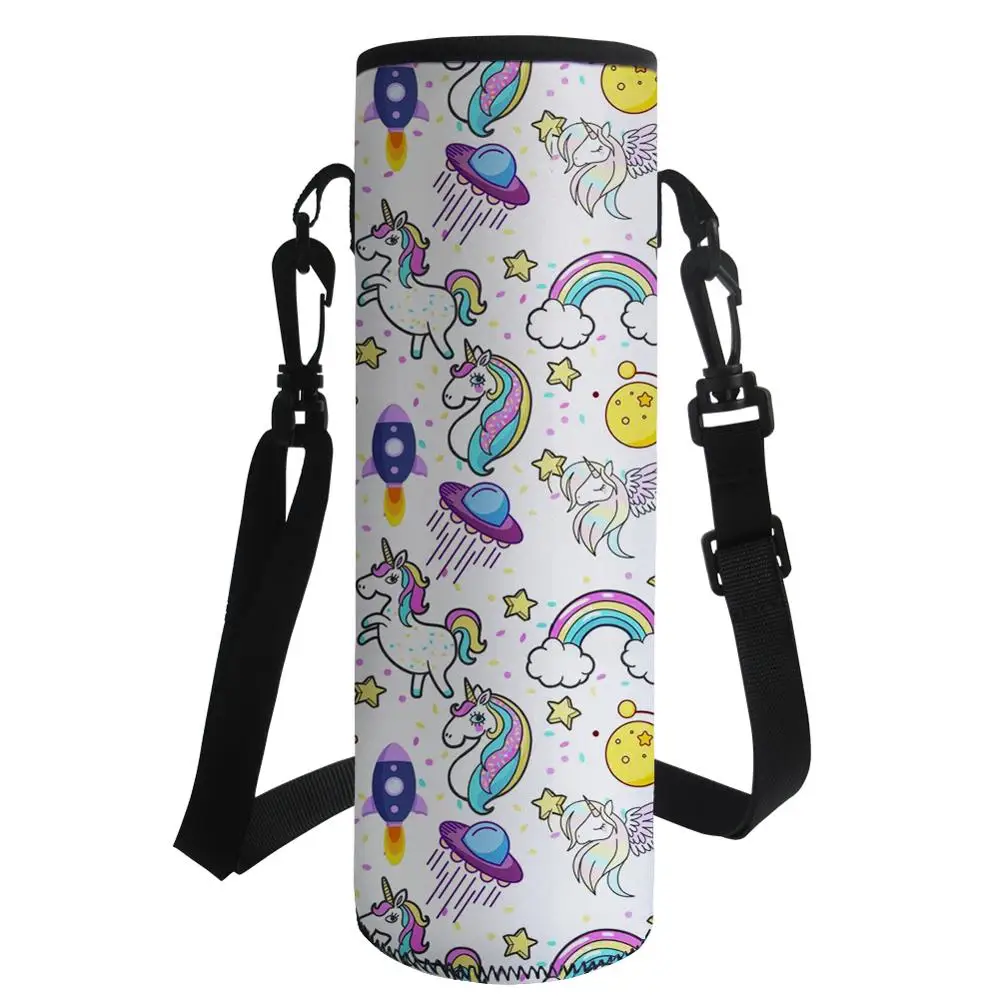 Sport Water Bottle Cover Neoprene Unicorn Insulator Sleeve Bag Case Pouch for 1000ML Water Bottle Carrier Insulated Cover Bag