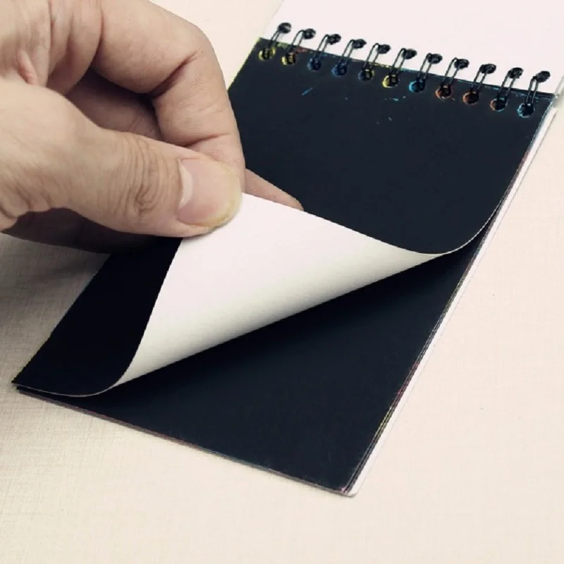 Drawing Paper DIY Painting Educational Toys For Children New Fun Doodling Scratch Kids Christmas Colorful Black With Wood Stick