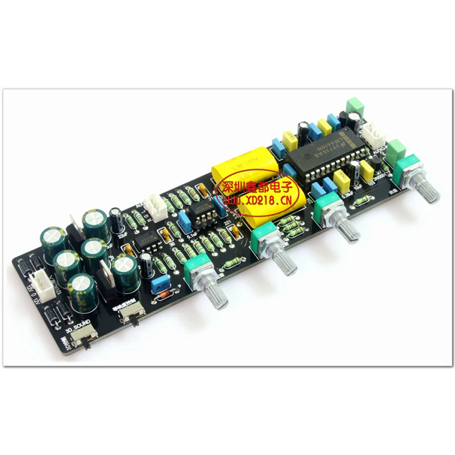 1 шт. высокое качество готовой LM4610 3D объемный громкость тон управление доска бас ВЧ баланс предусилителя доска