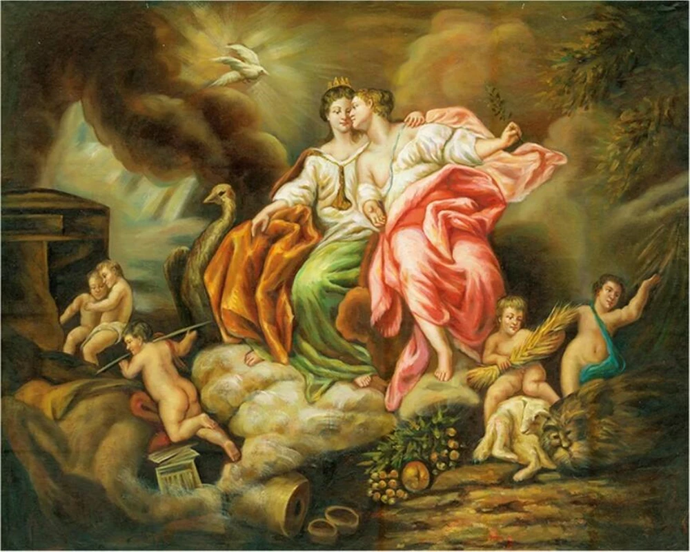 

3D обои beibehang на заказ, трехмерная фигурка, картина маслом, Европейский фон, обои для гостиной, спальни, 3d фрески