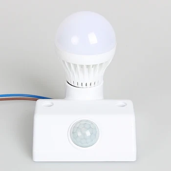 

New E27 AC220 50/60HZ Infrared Motion Sensor Automatic Light Lamp Holder Switch Intelligent Light Motion Sensing Switch