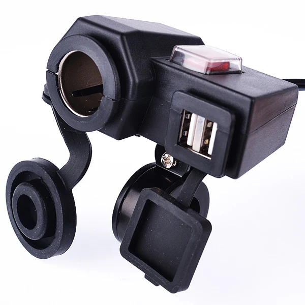 Smartphone iPhone Android Tablet Cigarette Lighter Dual USB Charger For Kawasaki Honda Suzuki Yamaha Kawasaki Harley Smartphone iPhone Android Tablet Cigarette Lighter Dual USB Charger For Kawasaki Honda Suzuki Yamaha Kawasaki Harley