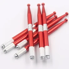 10 шт. алюминиевая ручка для микроблейдинга Легкая ручная игла с микролезвием держатель Caneta микроблейдинг tebori