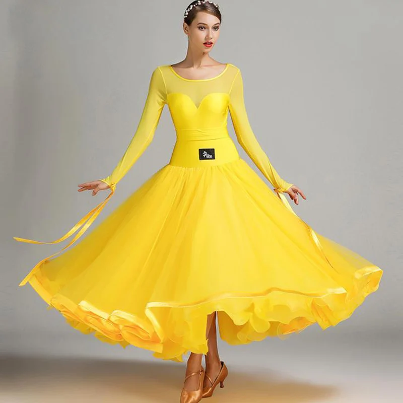 5colors Green Blue ballroom competition dress women tango dresses standard ballroom waltz dresses dancing dress fringe