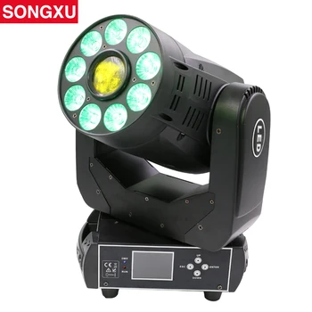

Spot+Wash Light 1x75W White LED and 9x12W RGBWA UV 6IN1 Colorful LED Spot Washer Moving Head/SX-MH091275