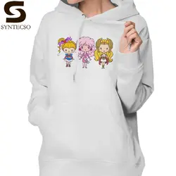 Радужный Brite Hoodie Lil CutiEs восьмидесятые Женская толстовка хлопок толстовки оверсайз женские с длинным рукавом темно-синий пуловер с капюшоном