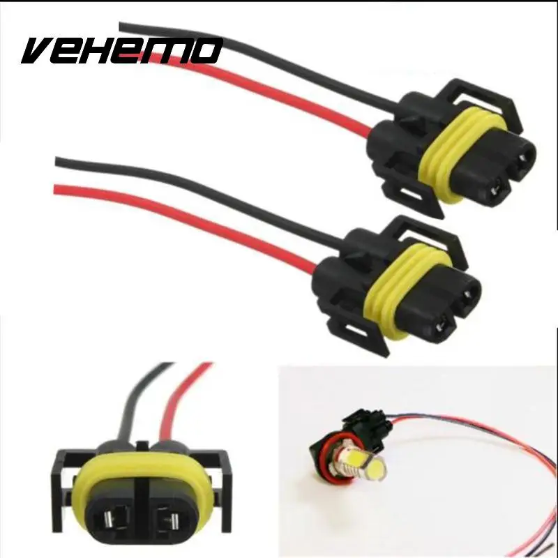 

Vehemo 2017 1 PC H11 H8 Car LED Fog Light Adapter Harness Socket Wire Cord Connector