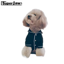 Модные комбинезоны для собак пижамы щенок мягкая Пижама французский одежда для любимца мишка шнауцер Одежда для маленьких собак Комбинезоны для питомцев BNC04