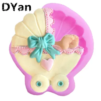 

Cartoon Baby Carriage Shape Cake Mold Chocolate Mould for the Kitchen Baking Cake Tool DIY Sugarcraft Decoration Tool A1422