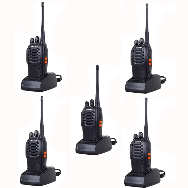 Walkie Talkie 5 шт. 5 Вт двусторонний сканер Bf 888s радио коммуникатор для Ham Портативная радиостанция КВ трансивер baofeng BF-888S