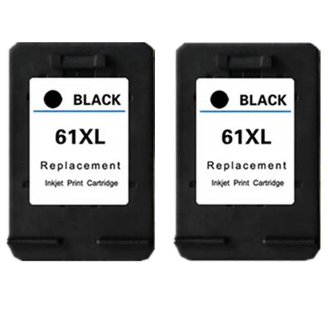 

2Pcs Black 61XL 61 Remanufactured Ink Cartridge For Deskjet 1000 1010 1510 2050 2510 3000 2540 2050A 3510 1050 Show Ink Level