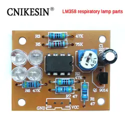 CNIKESIN Diy kit LM358 дыхание свет Запчасти электронных DIY весело производства комплект синий мигалками электронный комплект производство