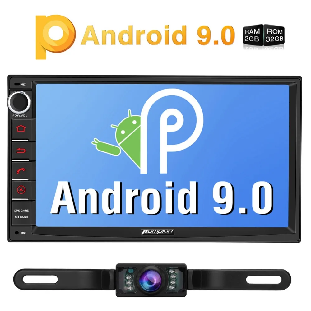 

Pumpkin 2 Din 7'' Android 9.0 Universal GPS Car Radio No DVD Player 2G RAM 32G ROM Car Stereo Audio Wifi OBD2 Fast Boot Headunit