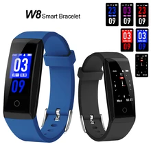 W8 смарт-Браслеты Спортивный смарт-браслет монитор сердечного ритма фитнес-трекер водонепроницаемые браслеты с цветным светодиодный дисплеем