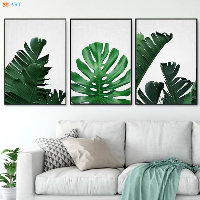 Banana Leaves Posters And Prints Tropical Wall Art Canvas Painting Banana Leaves Posters And Prints Tropical Wall Art Canvas Painting Pictures For Living Room Kitchen