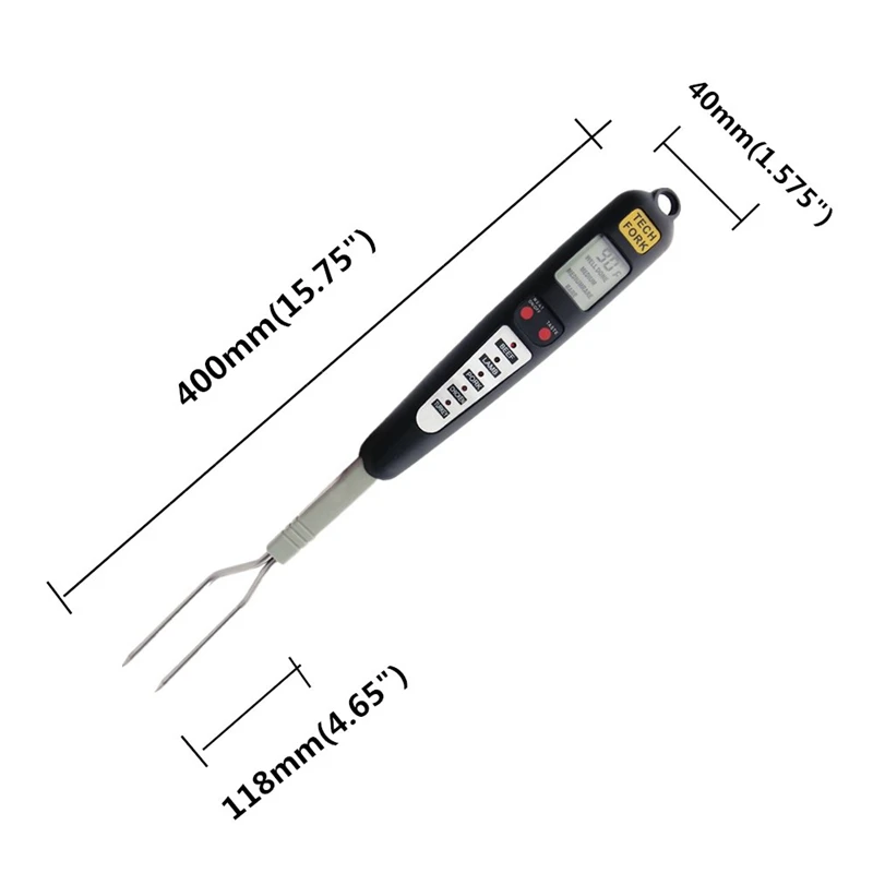 Цифровое барбекю, гриль термометр для приготовления мяса вилка с мгновенное считывание зонда предварительно с правильными температурами приготовления и готовым