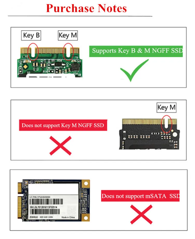 Алюминиевый USB3.1 type-C к M.2 NGFF B+ M ключ внешний корпус SSD, HDD для ПК, ноутбука и Mac